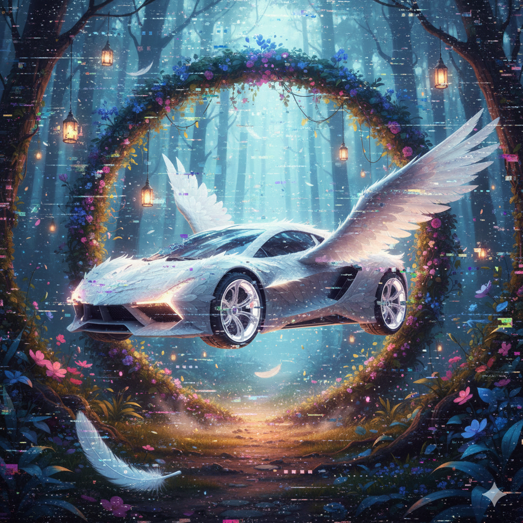 The hot rod of the future, built from raw thermal energy and glitched code.